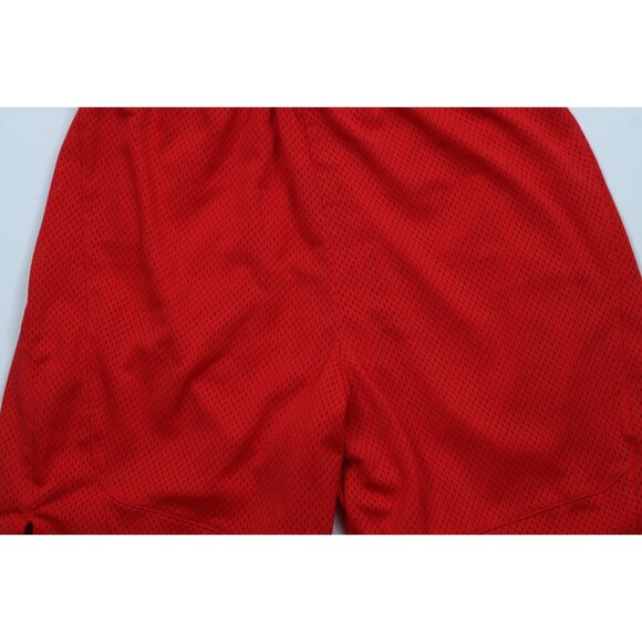 Vintage Y2K Nike Mens Small Travis Scott Mini Swoosh Above Knee Mesh Shorts Red - Picture 12 of 13